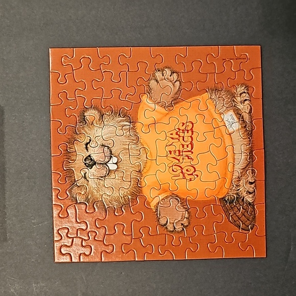 Vintage Springbok Hallmark Shirt Tales Beaver Love Ya To Pieces Mini Puzzle - Picture 3 of 6